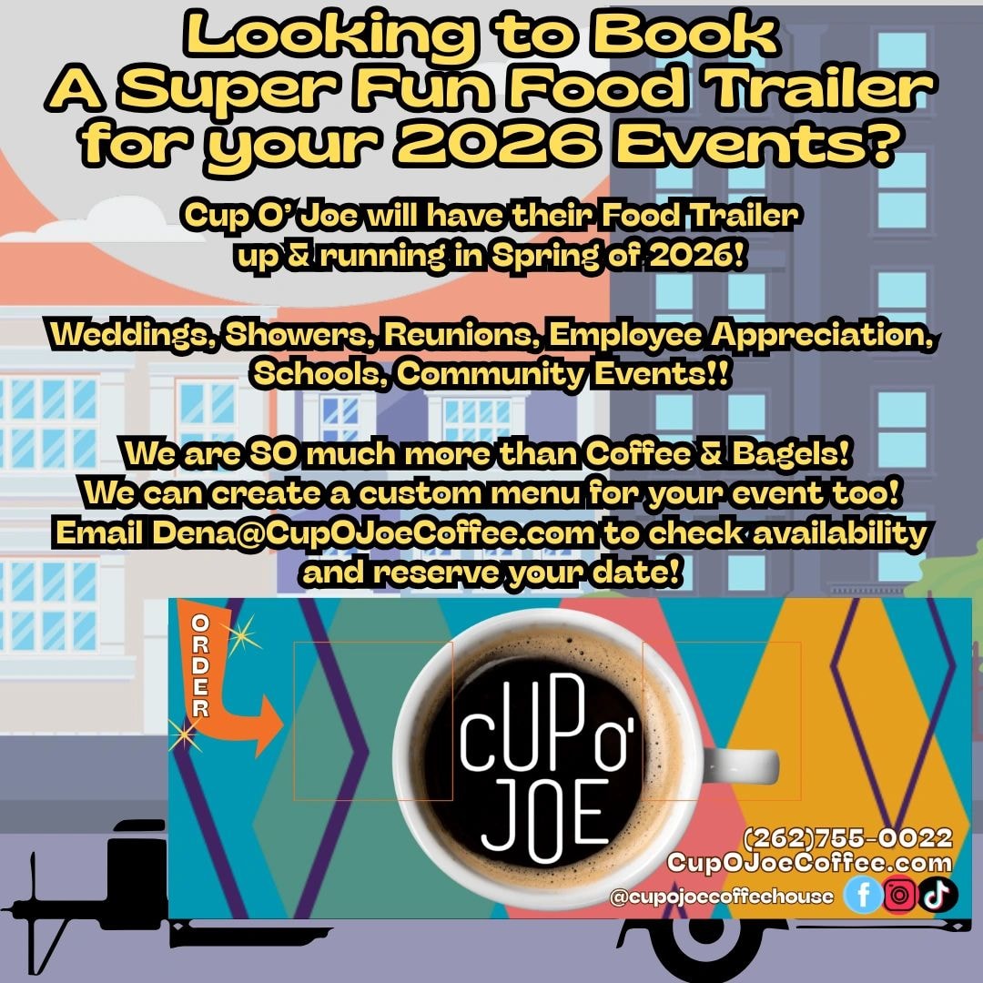 Cup O' Joe food trailer booking — 2026 events